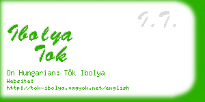 ibolya tok business card